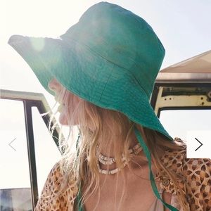 Free people powder blue bucket hat